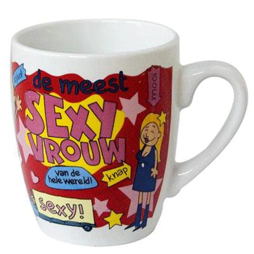 Koffiemok theebeker sexy vrouw 300 ml