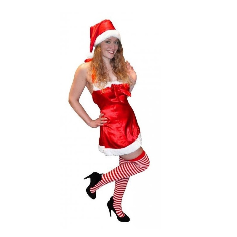 Sexy dames kerstjurkje met kousen