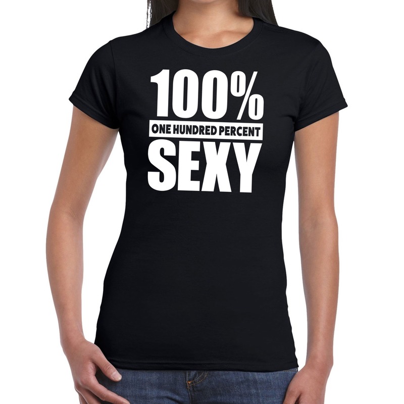 Honderd procent sexy t shirt zwart voor dames