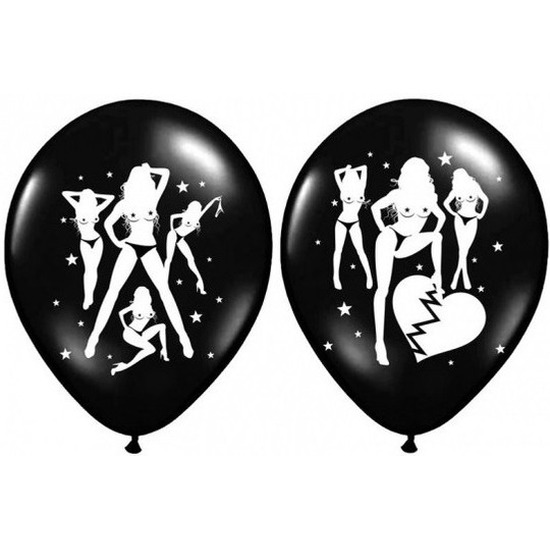 12x stuks vrijgezellenfeest ballonnen sexy vrouwen ballonnen