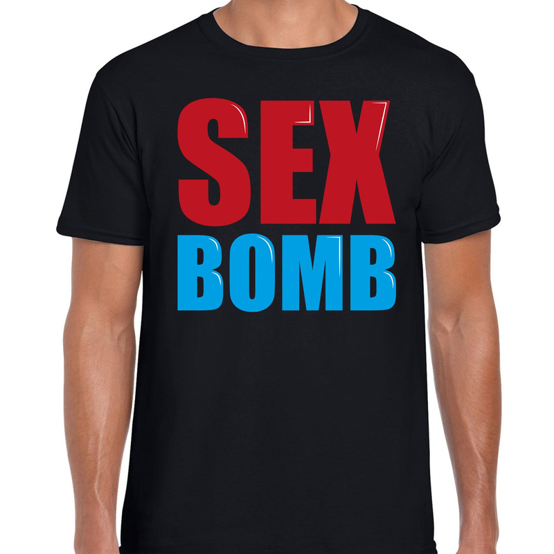 Sex bomb fun tekst verjaardag t shirt zwart voor heren